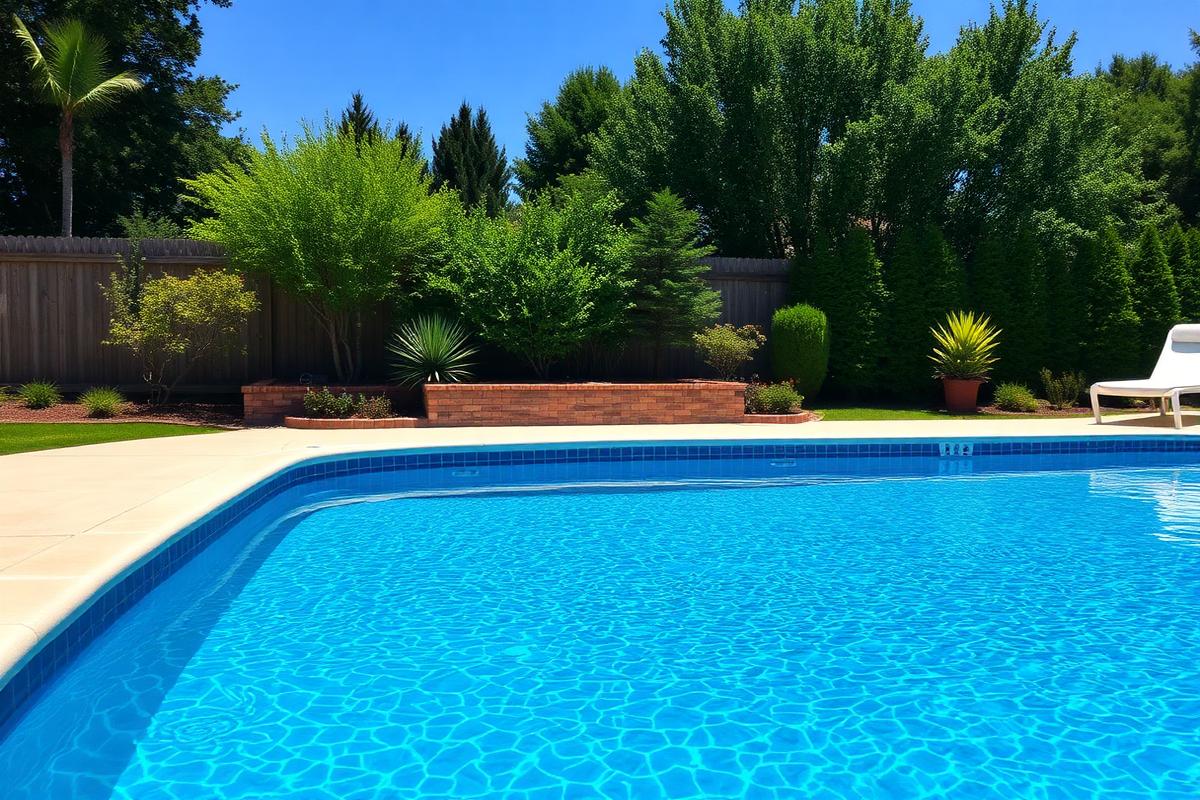 Sparkling blue pool after ClearBlue service